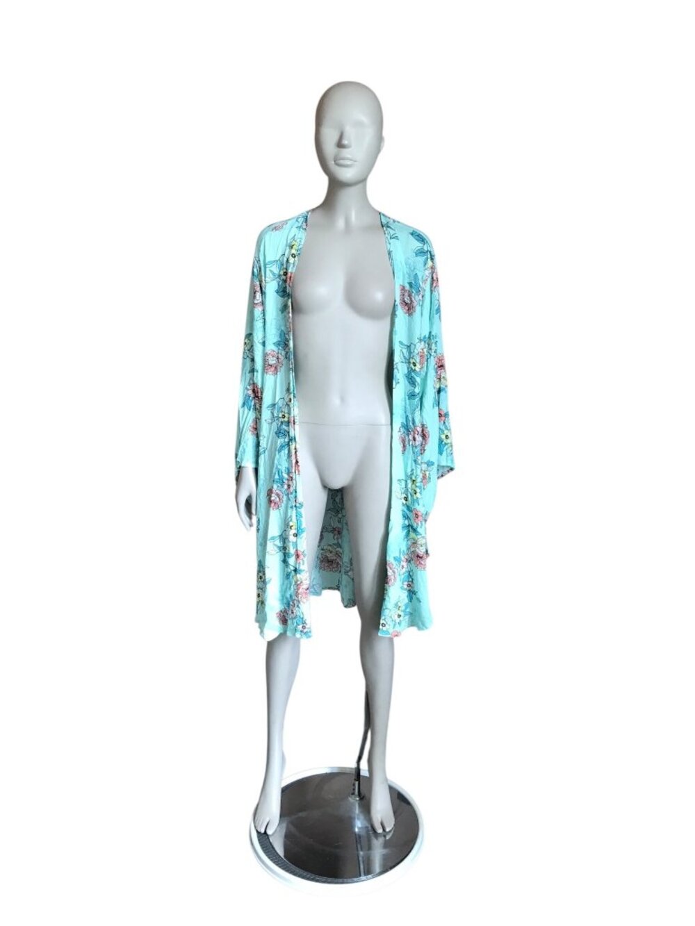 NWT Torrid Green Floral Shirt Tail Kimono